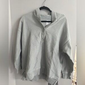 Aeri Sage Green / Grey Hooded Sweatshirt, Size S